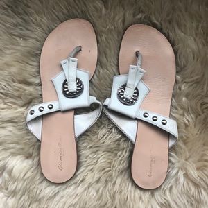 Gianvito Rossi leather white sandals